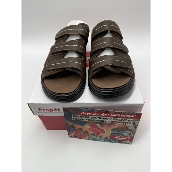 Propét Men\'s Hatcher Brown Sandals 11.5 Medium (D) Propet  NIB US 11 1/2 main image 9